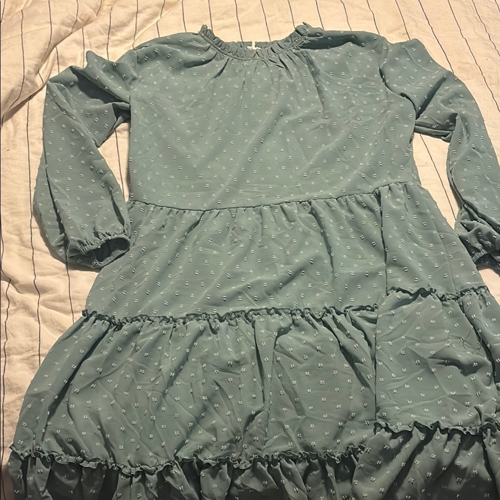 Long Sleeve Green Dress